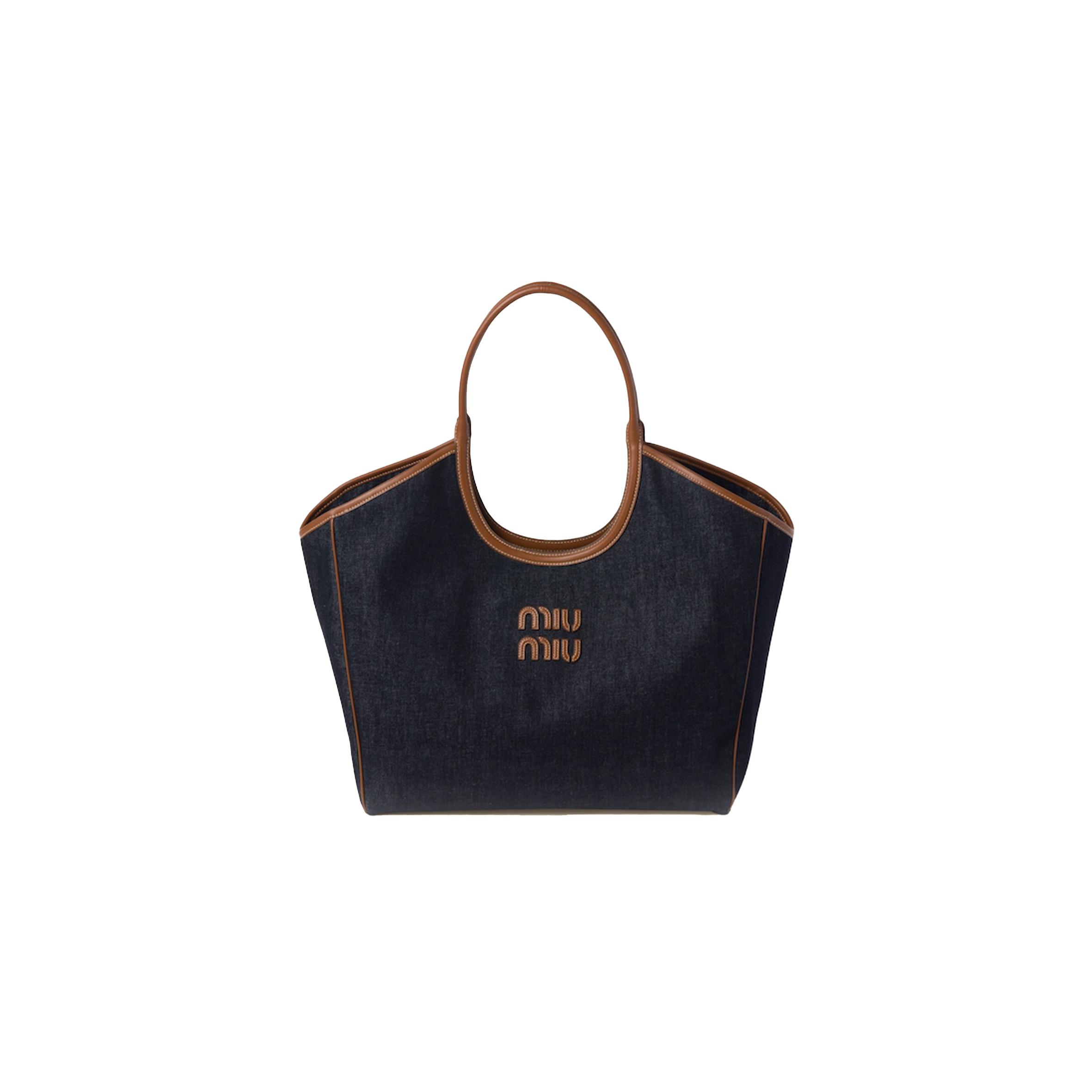 MIU MIU IVY DENIM BAG 5BG286 (28*28*12cm) MIU MIU IVY DENIM BAG 5BG286 (28*28*12cm)