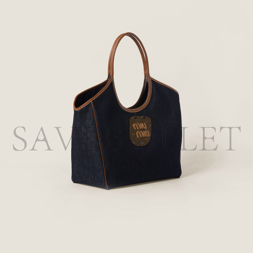 MIU MIU IVY DENIM BAG 5BG286 (28*28*12cm) MIU MIU IVY DENIM BAG 5BG286 (28*28*12cm)