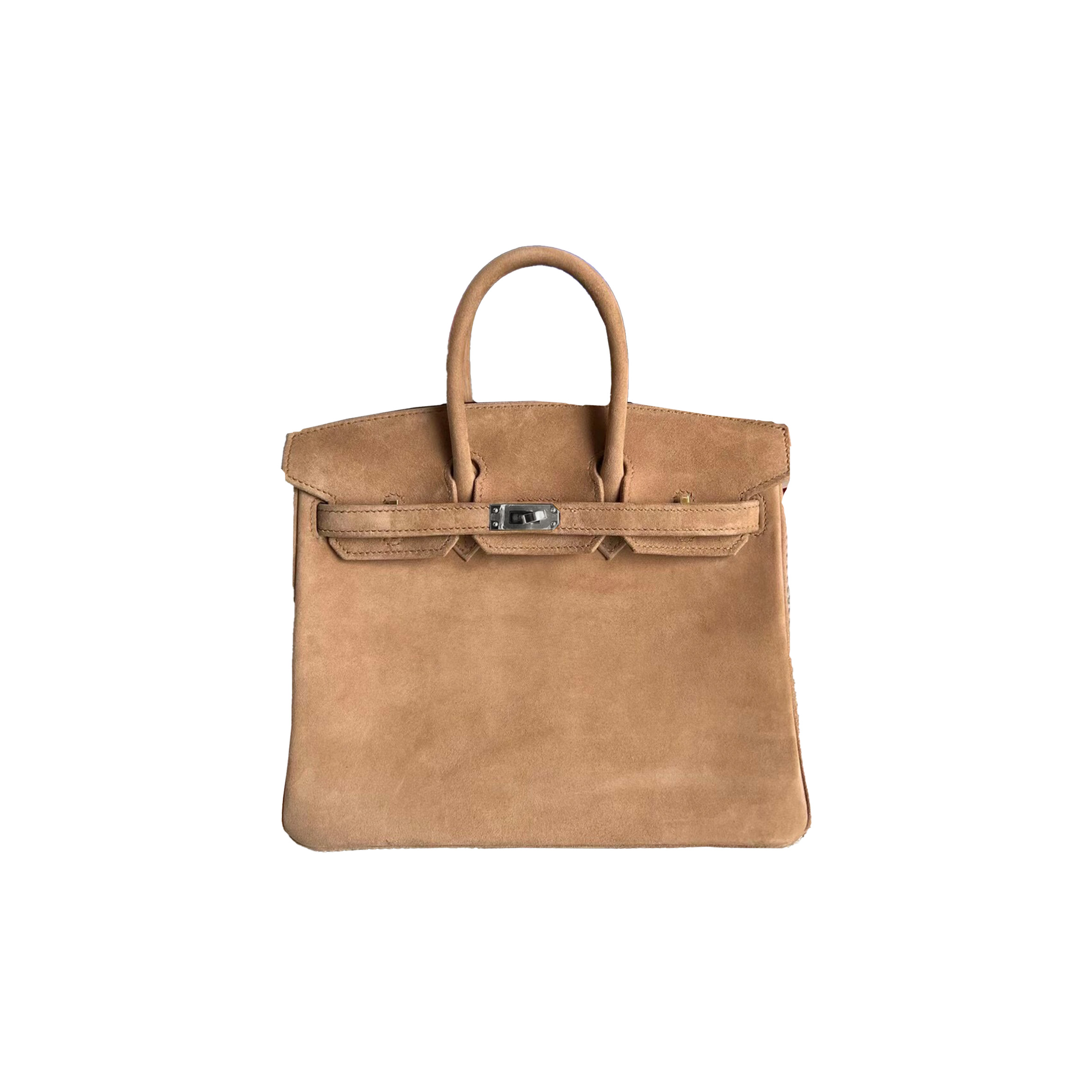 HERMES MASTER BIRKIN 30 DEERSKIN ELEPHANT GREY SILVER BUCKLE BAG 01B25955 (30*23*15cm)