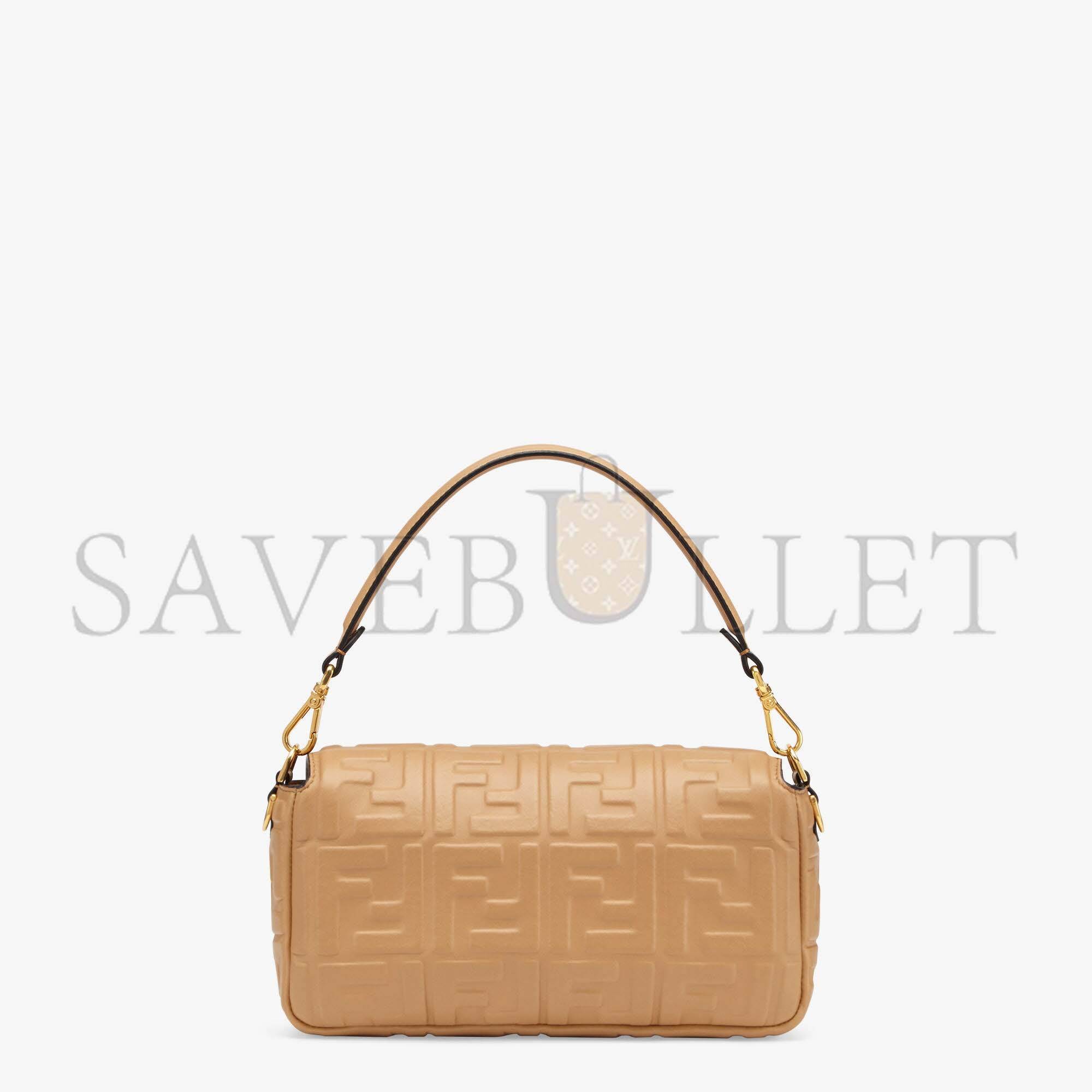 FENDI BAGUETTE - BEIGE LEATHER BAG 8BR600A72VF1BZ2 (27*15*6cm)