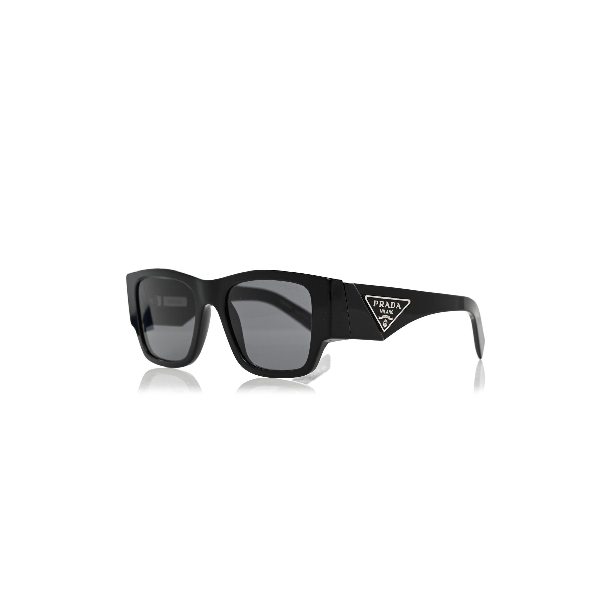 PRADA ACETATE SYMBOLE SUNGLASSES SPR 10Z BLACK PRADA ACETATE SYMBOLE SUNGLASSES SPR 10Z BLACK