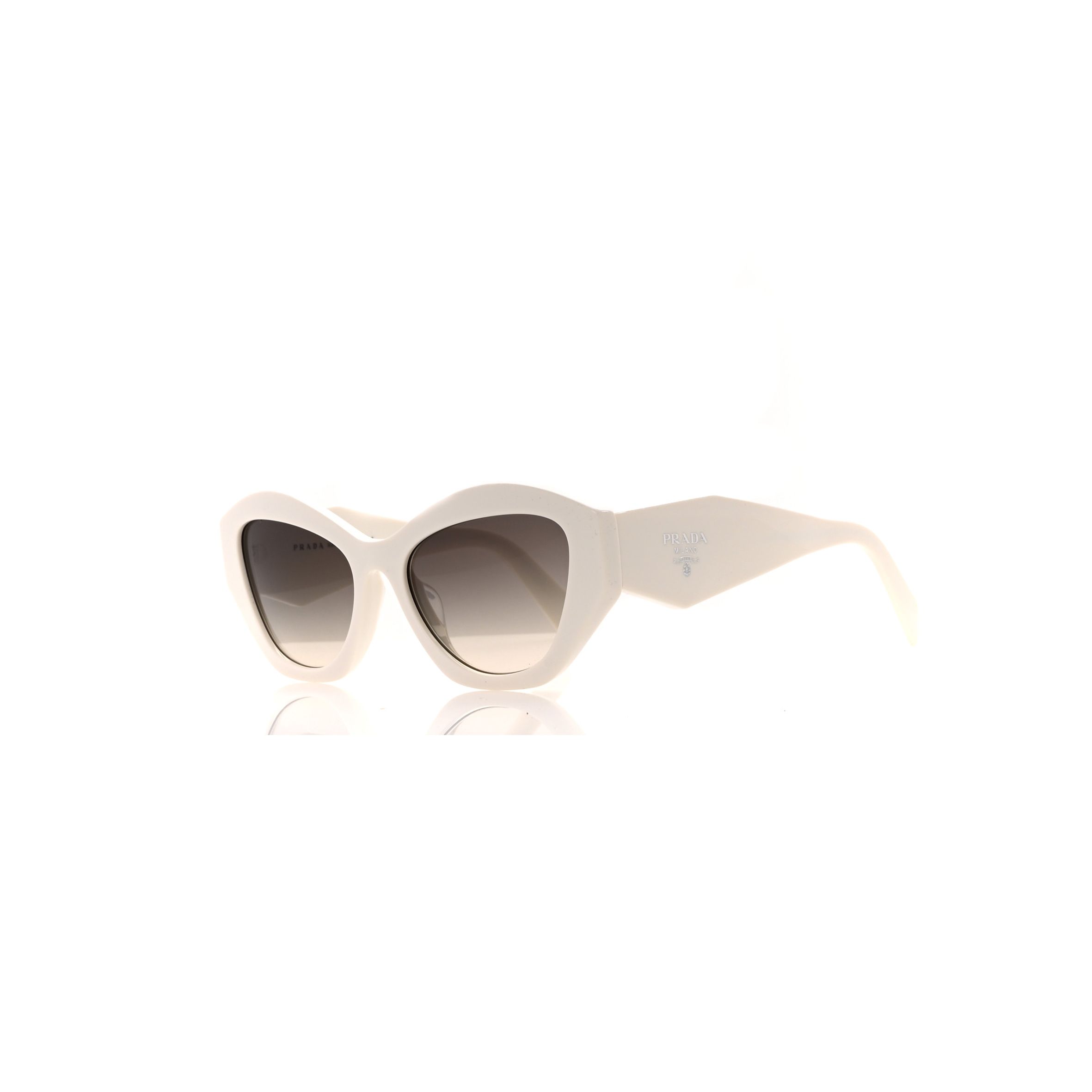 PRADA ACETATE SYMBOLE SUNGLASSES SPR 07Y-F WHITE PRADA ACETATE SYMBOLE SUNGLASSES SPR 07Y-F WHITE