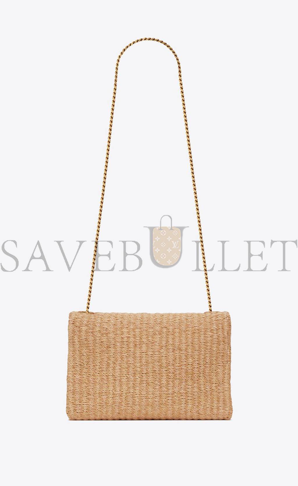 YSL KATE MEDIUM SUPPLE CHAIN BAG IN RAFFIA 580065FABK39551 (28.5*20*6cm)