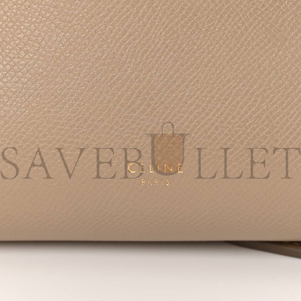 CELINE GRAINED CALFSKIN NANO BELT BAG LIGHT TAUPE (20*18*11cm)